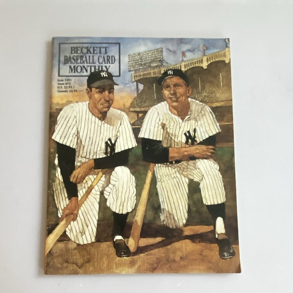 Beckett Baseball Card Monthly June 1991 New York Yankees Ruth Gehrig Mantle